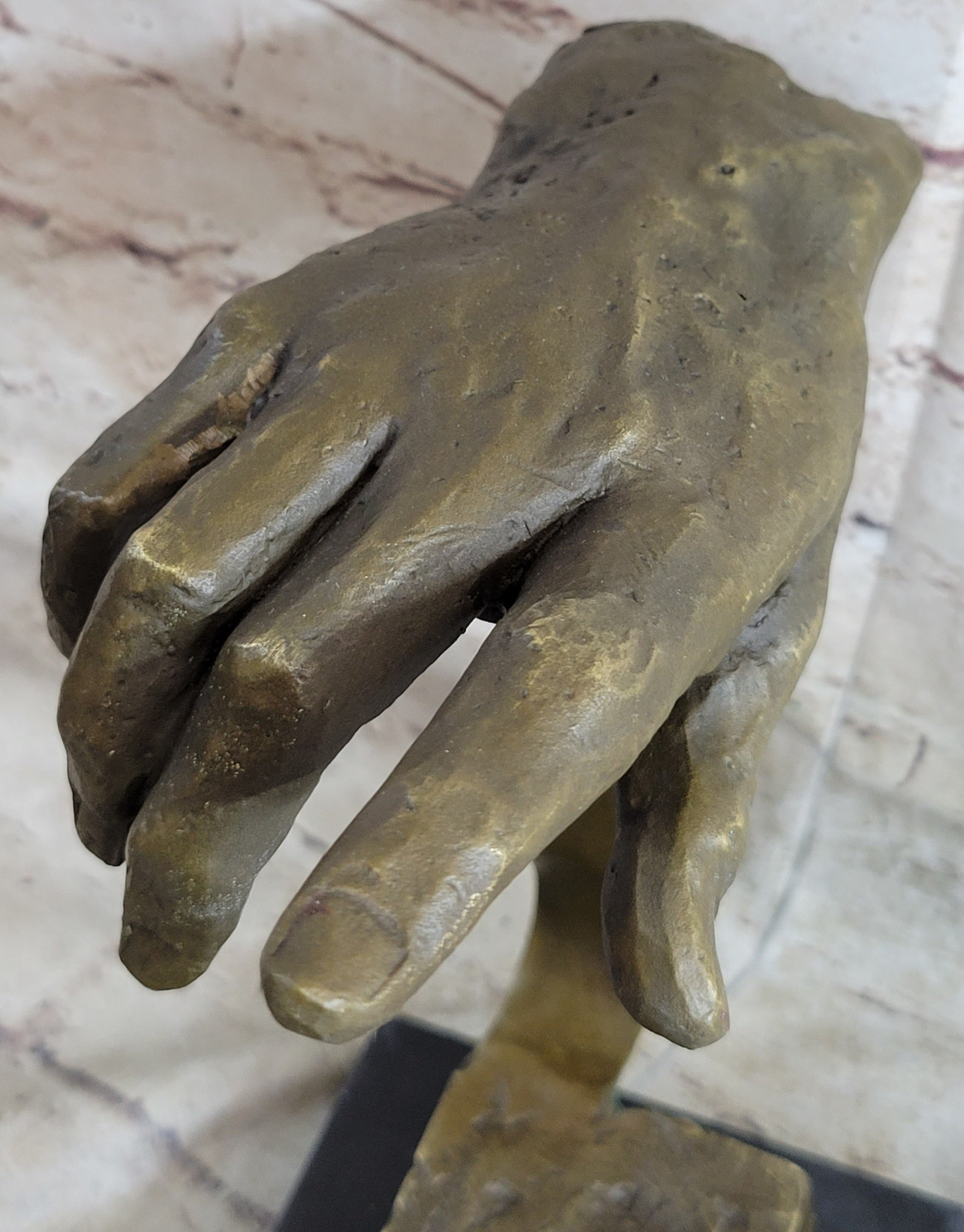 Creation of Adam Touching Hands Bronze Dali 9" x 18"