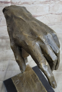 Creation of Adam Touching Hands Bronze Dali 9" x 18"