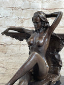Aldo Vitaleh Nude Temptress Woman Bronze Sculpture Marble Figure