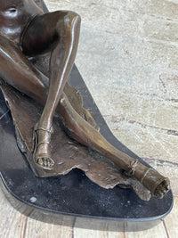 Aldo Vitaleh Nude Temptress Woman Bronze Sculpture Marble Figure