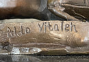 Aldo Vitaleh Nude Temptress Woman Bronze Sculpture Marble Figure
