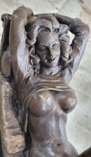 Nude Naked Sexual Female with High Heels Bronze Sculpture