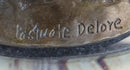 Two Nude Women Embrace Kissing Bronze Statue Sculpture Erotic Art by Pasquale Delor 11" x 5"