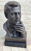 Bill Clinton Bronze Metal Bust Sculpture Signed Art