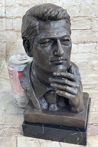 Bill Clinton Bronze Metal Bust Sculpture Signed Art