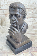 Bill Clinton Bronze Metal Bust Sculpture Signed Art