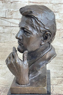 Bill Clinton Bronze Metal Bust Sculpture Signed Art