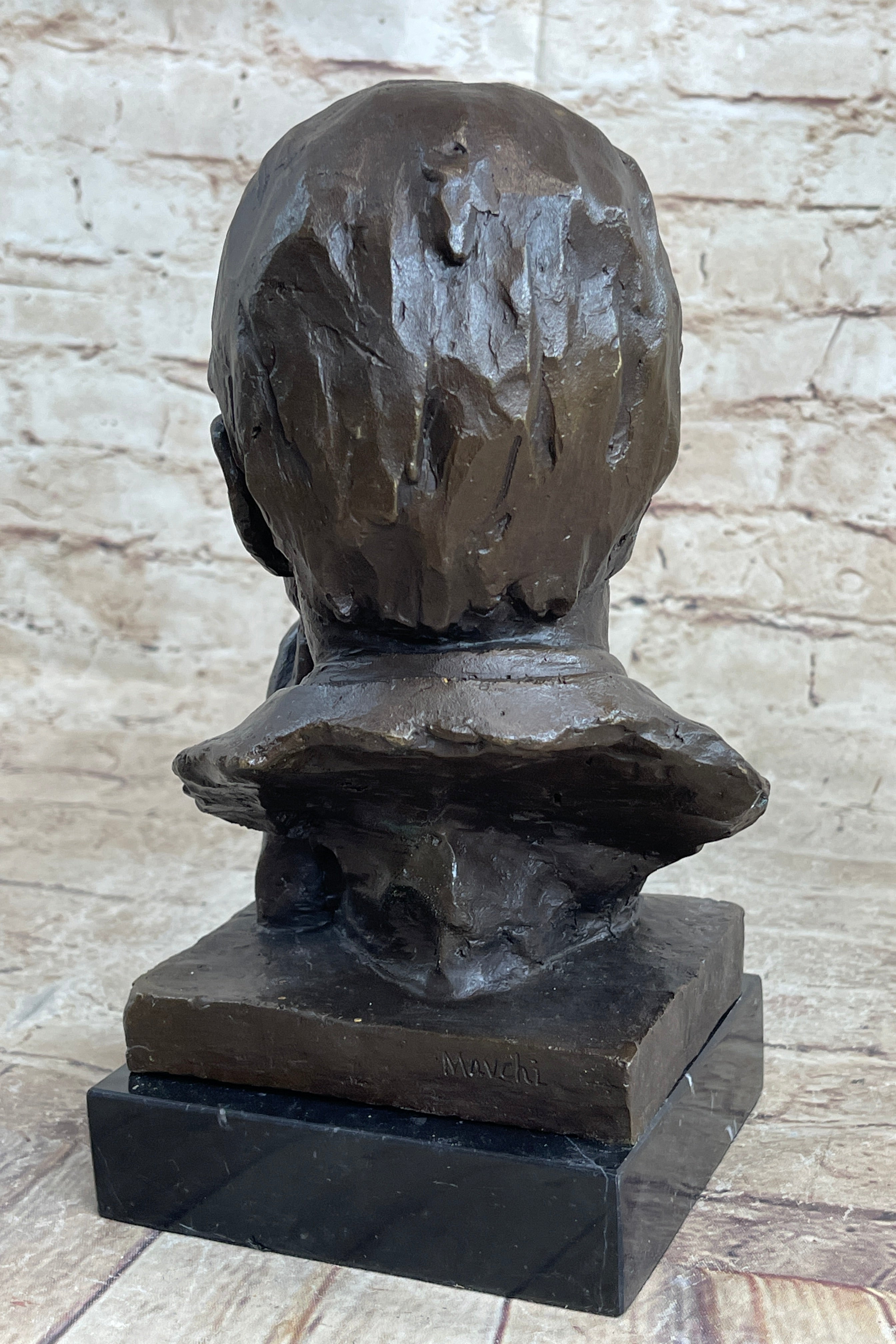 Bill Clinton Bronze Metal Bust Sculpture Signed Art
