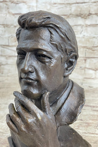 Bill Clinton Bronze Metal Bust Sculpture Signed Art
