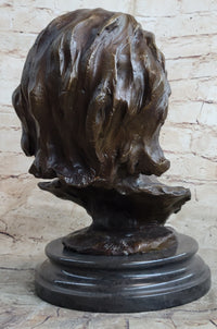 Albert Einstein Bronze Metal Bust 13" x 9"