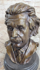 Albert Einstein Bronze Metal Bust 13" x 9"