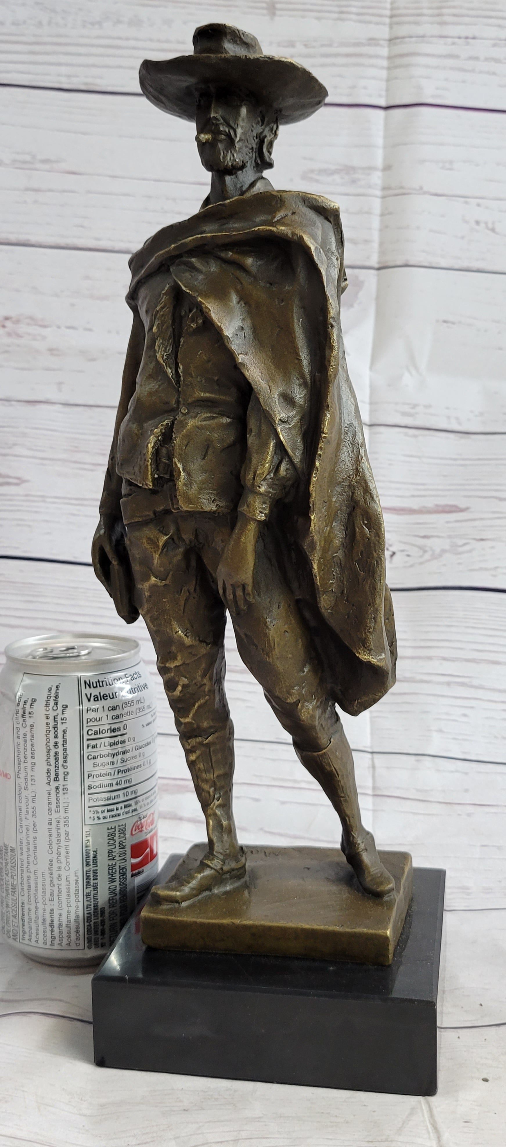 Clint Eastwood Man With No Name Bronze Sculpture 14" x 5"