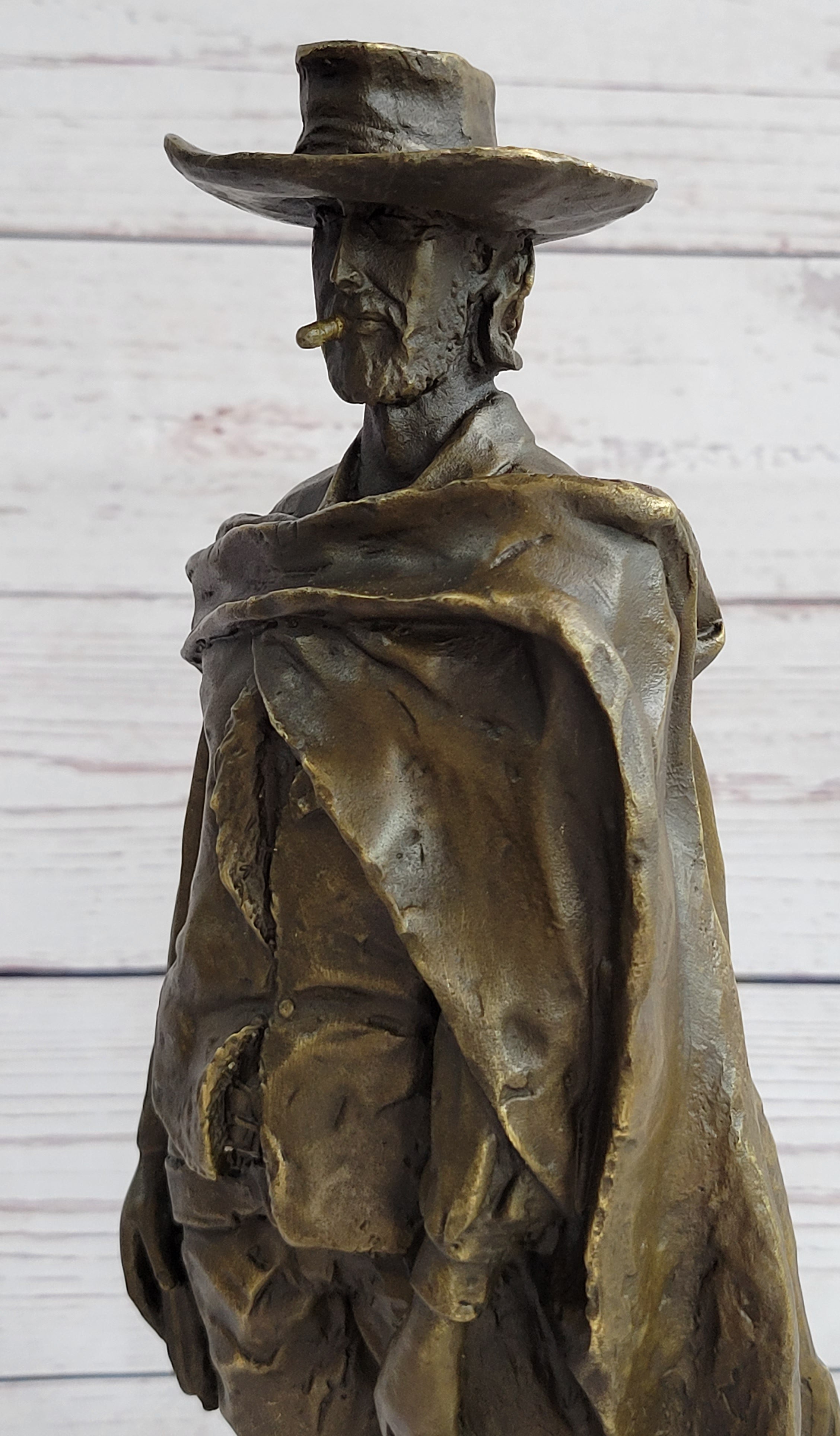 Clint Eastwood Man With No Name Bronze Sculpture 14" x 5"