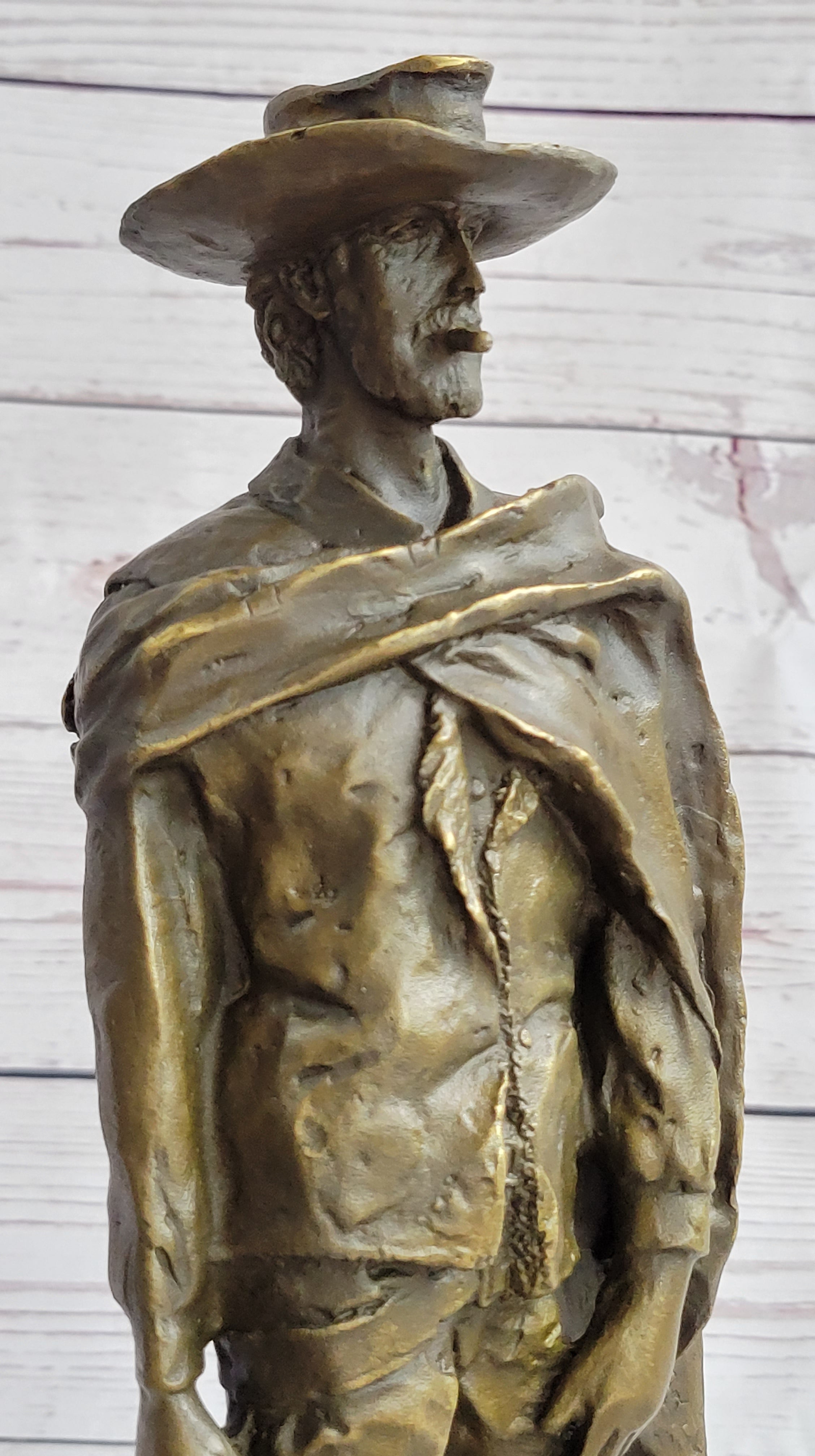Clint Eastwood Man With No Name Bronze Sculpture 14" x 5"