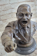 Martin Luther King Jr. MLK Bronze Bust Sculpture 12" x 15"