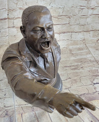 Martin Luther King Jr. MLK Bronze Bust Sculpture 12" x 15"