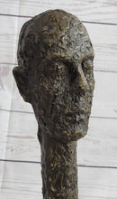 Giacometti Gia Bronze Head Face Bust 15" x 5" Brutalist Surrealism
