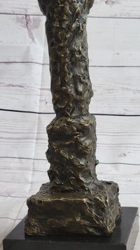 Giacometti Gia Bronze Head Face Bust 15" x 5" Brutalist Surrealism