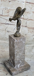 Vintage Royce Bronze Lady Spirit Of Ecstasy Hood Ornament 11''