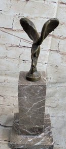 Vintage Royce Bronze Lady Spirit Of Ecstasy Hood Ornament 11''