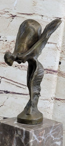 Vintage Royce Bronze Lady Spirit Of Ecstasy Hood Ornament 11''