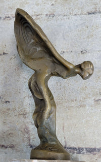 Vintage Royce Bronze Lady Spirit Of Ecstasy Hood Ornament 11''