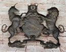 Bronze Lion Unicorn Heraldic Crest Coat of Arms Wall Sculpture