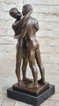 Collector Edition Bronze Sculpture Gay Erotic Art First Kiss Signed Original Art