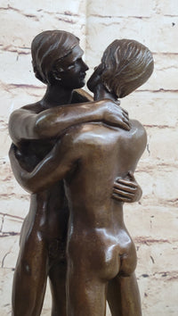 Collector Edition Bronze Sculpture Gay Erotic Art First Kiss Signed Original Art