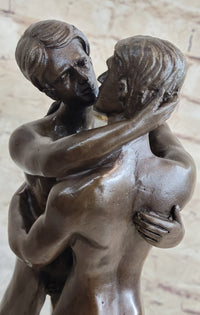 Collector Edition Bronze Sculpture Gay Erotic Art First Kiss Signed Original Art