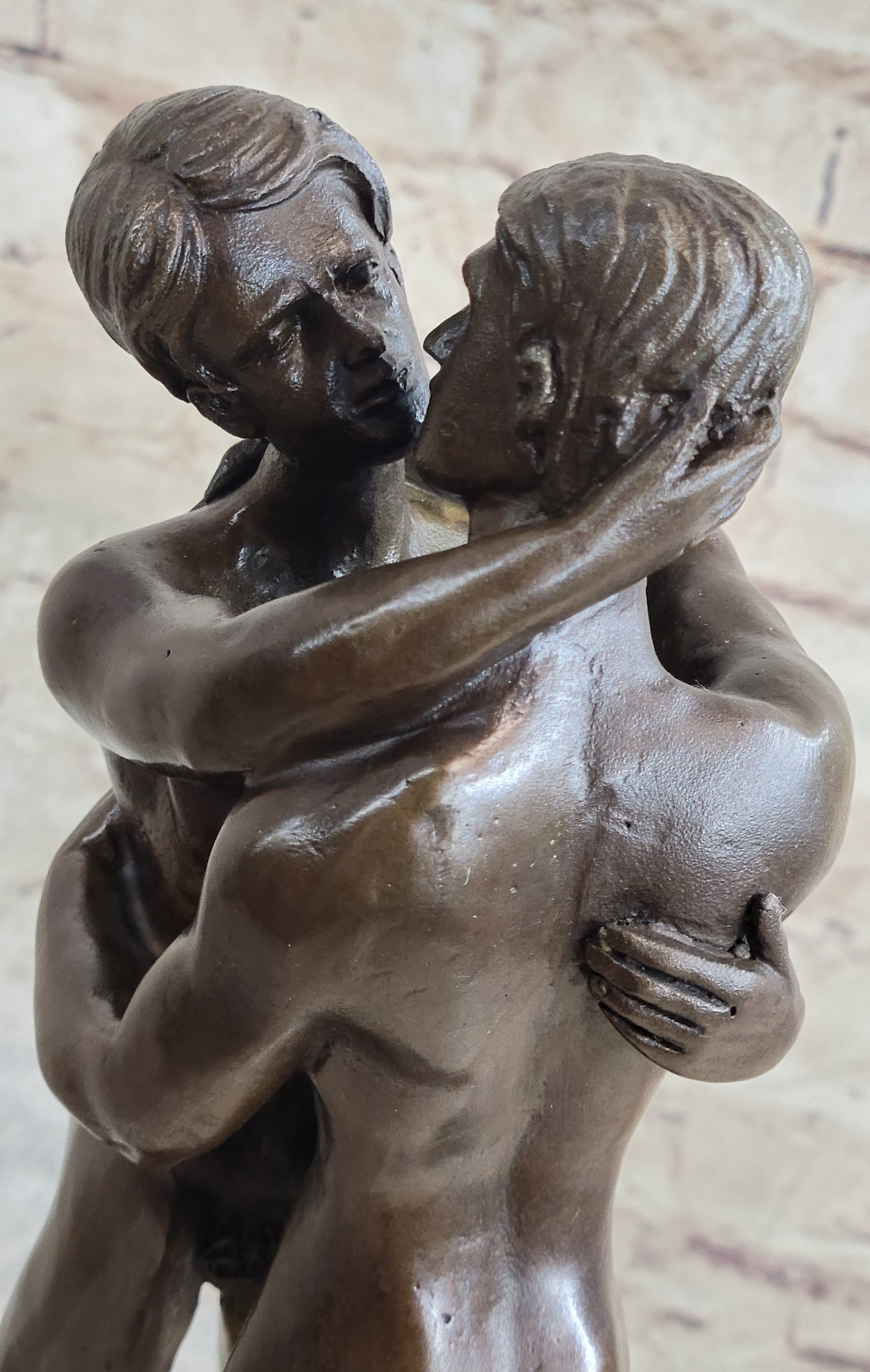 Collector Edition Bronze Sculpture Gay Erotic Art First Kiss Signed Original Art