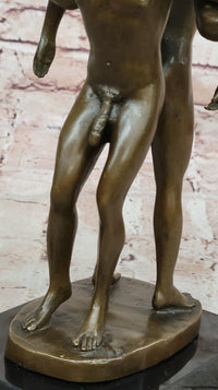 Playful Nude Gay Men Bronze Sculpture Erotic Art Signed 12" x 6"