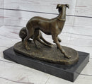 Pj Mene Two Greyhounds Dogs Playing Argente Dore Bronze Sculpture