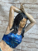 Flexible Gymnast Athlete Yoga Bronze Metal Sculpture 25" x 10"