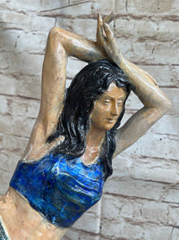Flexible Gymnast Athlete Yoga Bronze Metal Sculpture 25" x 10"