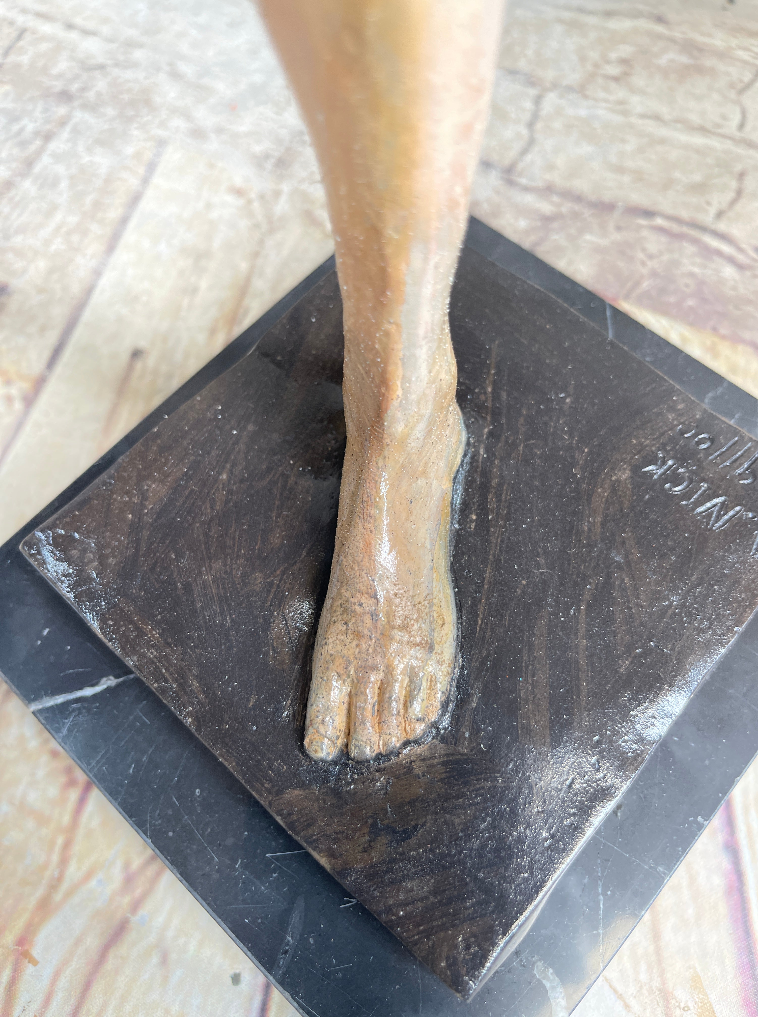 Flexible Gymnast Athlete Yoga Bronze Metal Sculpture 25" x 10"