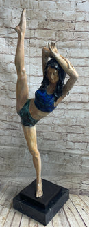 Flexible Gymnast Athlete Yoga Bronze Metal Sculpture 25" x 10"