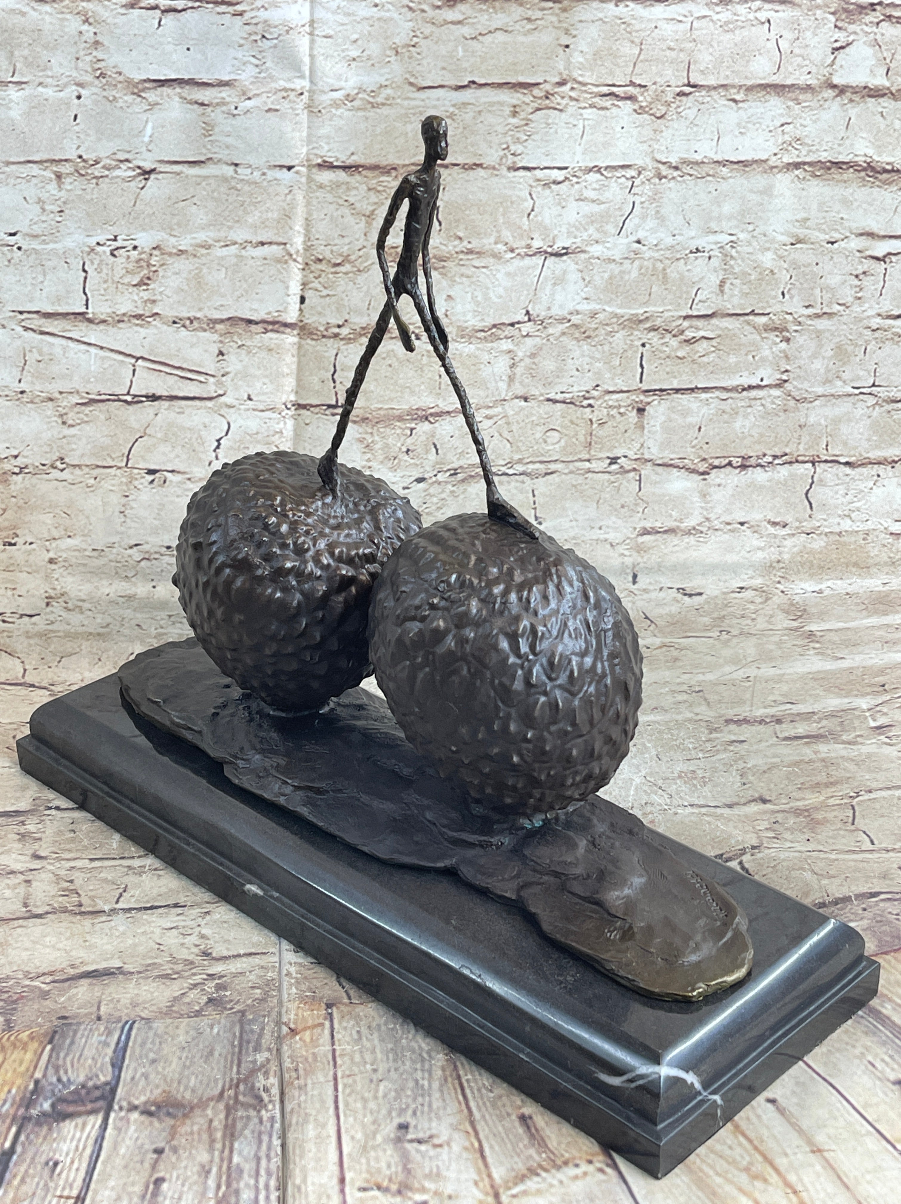 Walking Man Strawberry Alberto Giacometti Bronze 12" x 12"