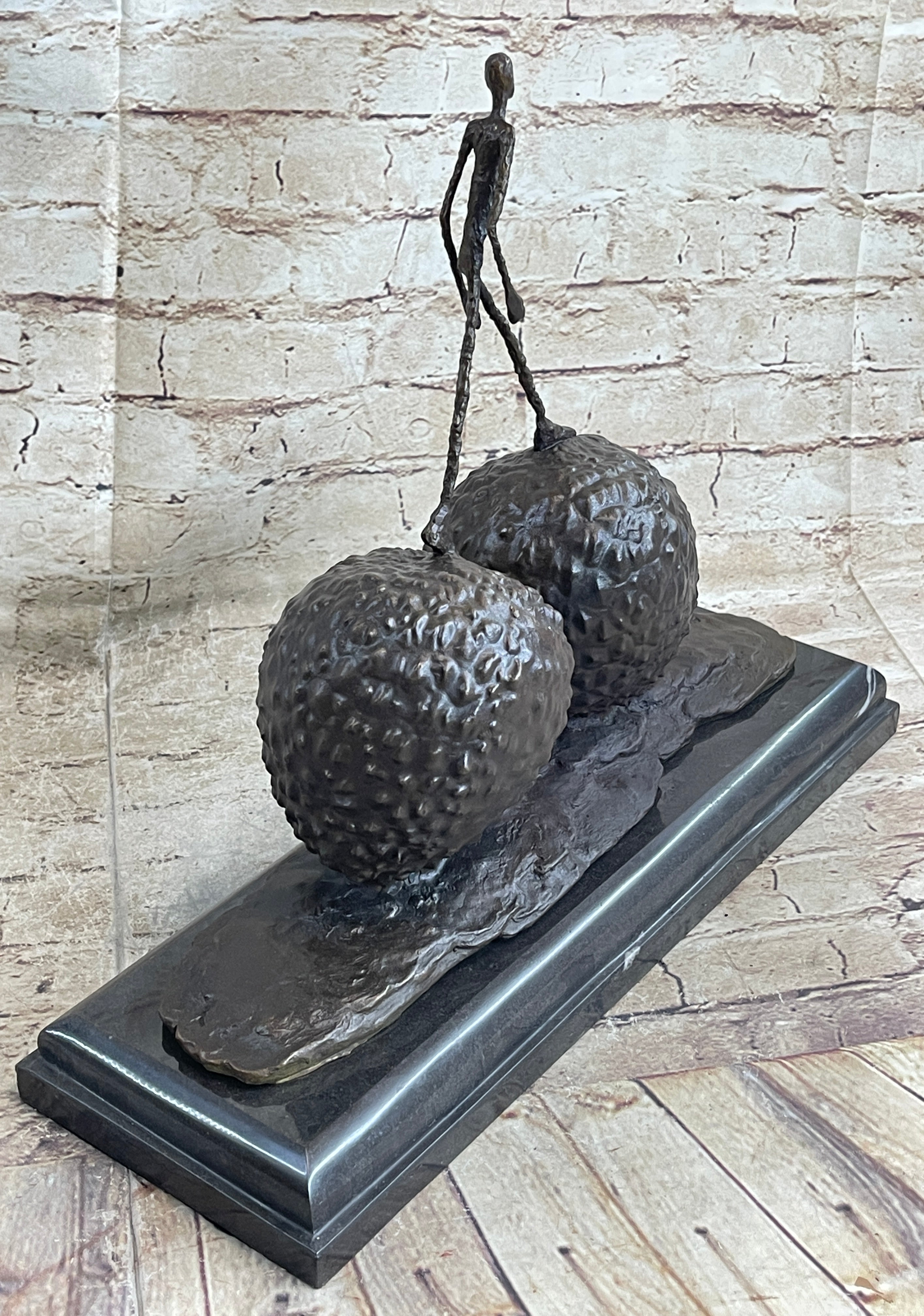Walking Man Strawberry Alberto Giacometti Bronze 12" x 12"