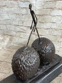 Walking Man Strawberry Alberto Giacometti Bronze 12" x 12"