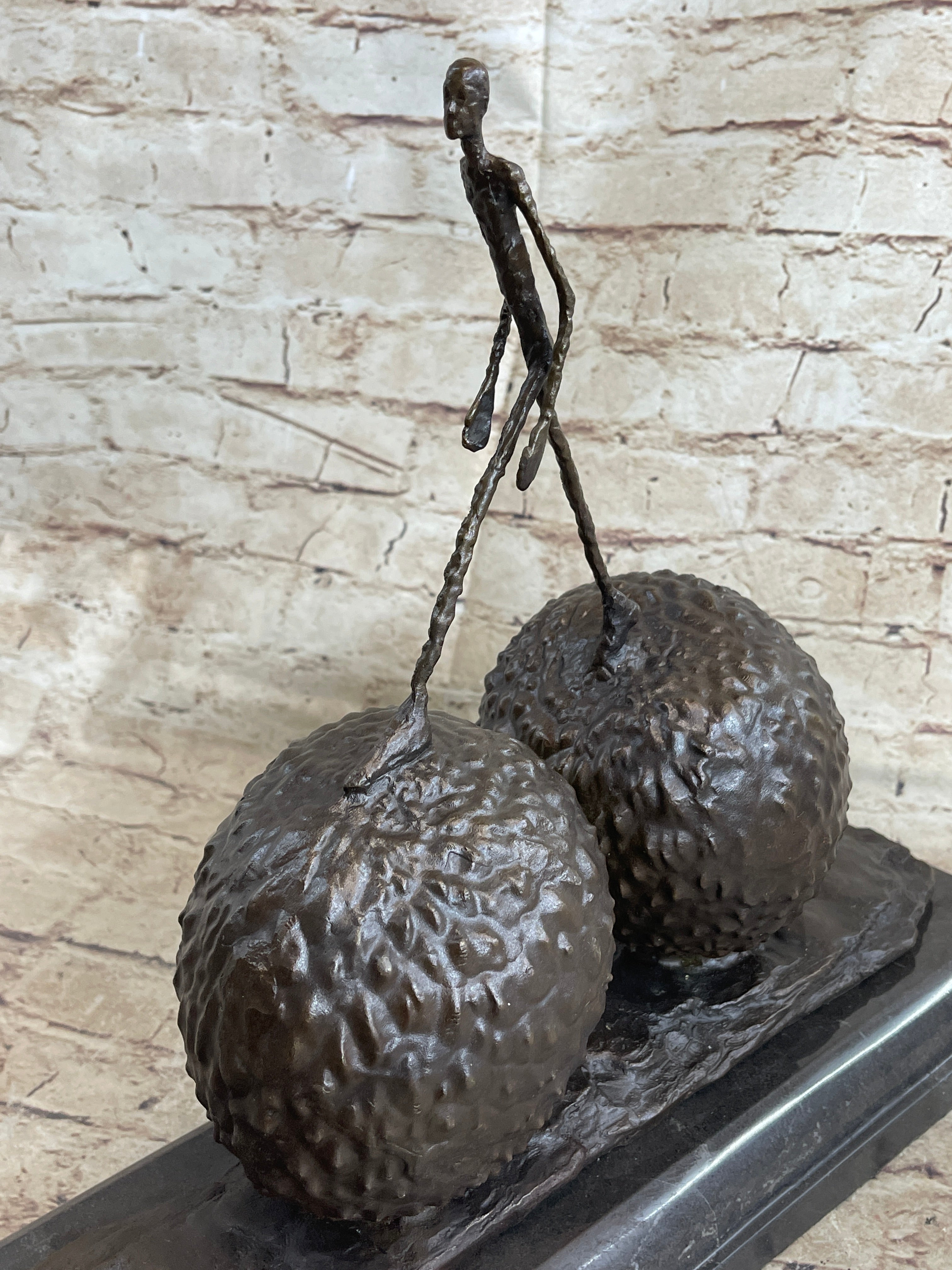Walking Man Strawberry Alberto Giacometti Bronze 12" x 12"