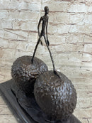Walking Man Strawberry Alberto Giacometti Bronze 12" x 12"