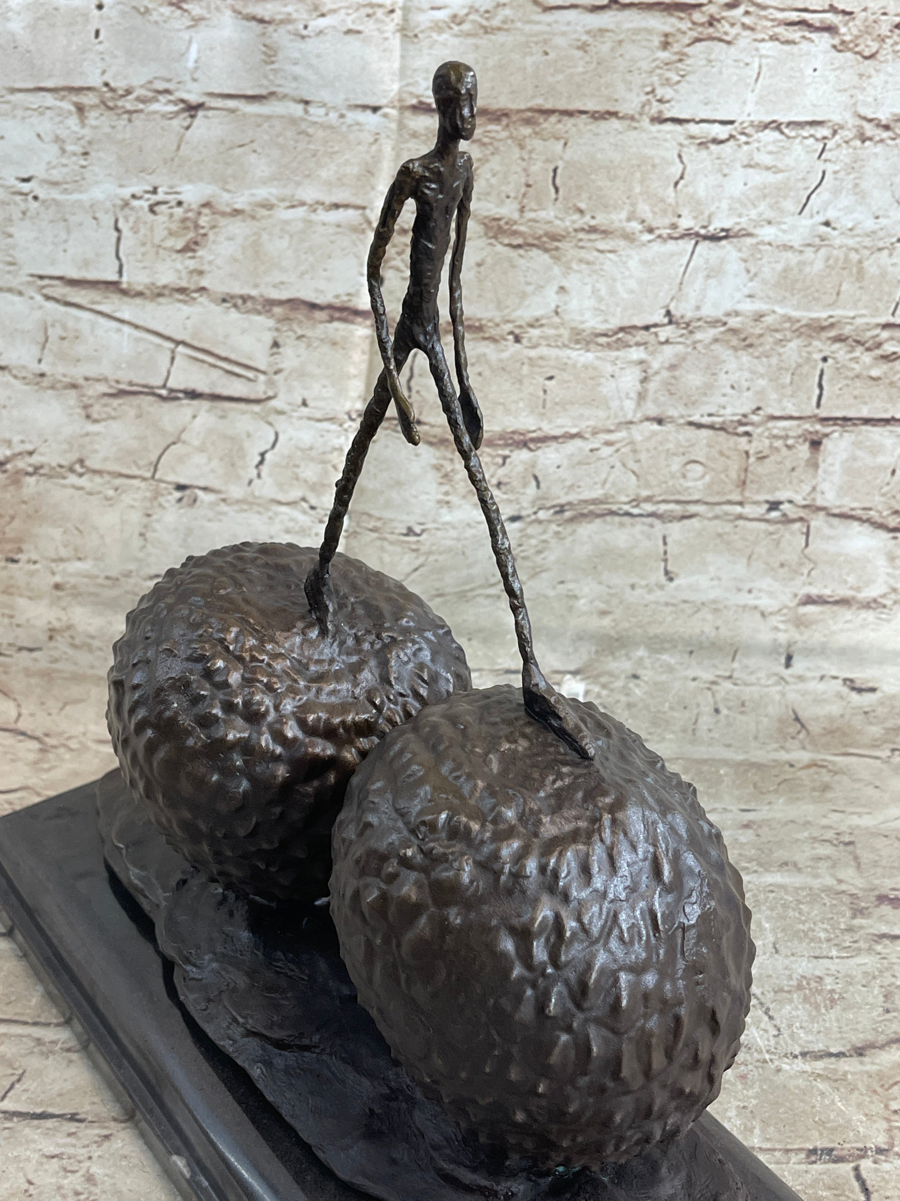 Walking Man Strawberry Alberto Giacometti Bronze 12" x 12"