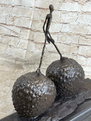 Walking Man Strawberry Alberto Giacometti Bronze 12" x 12"