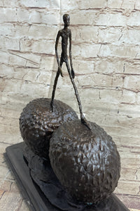 Walking Man Strawberry Alberto Giacometti Bronze 12" x 12"