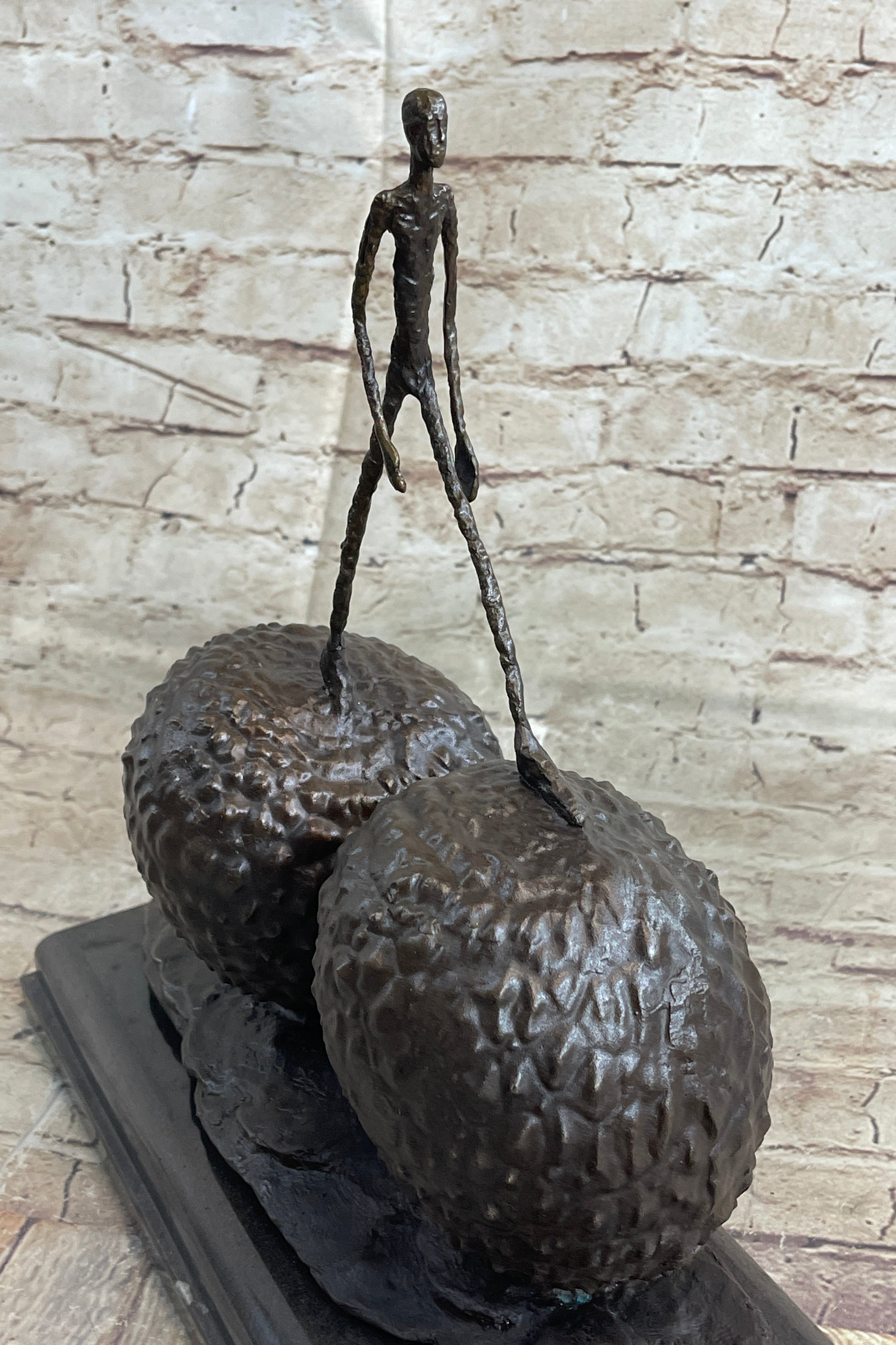 Walking Man Strawberry Alberto Giacometti Bronze 12" x 12"