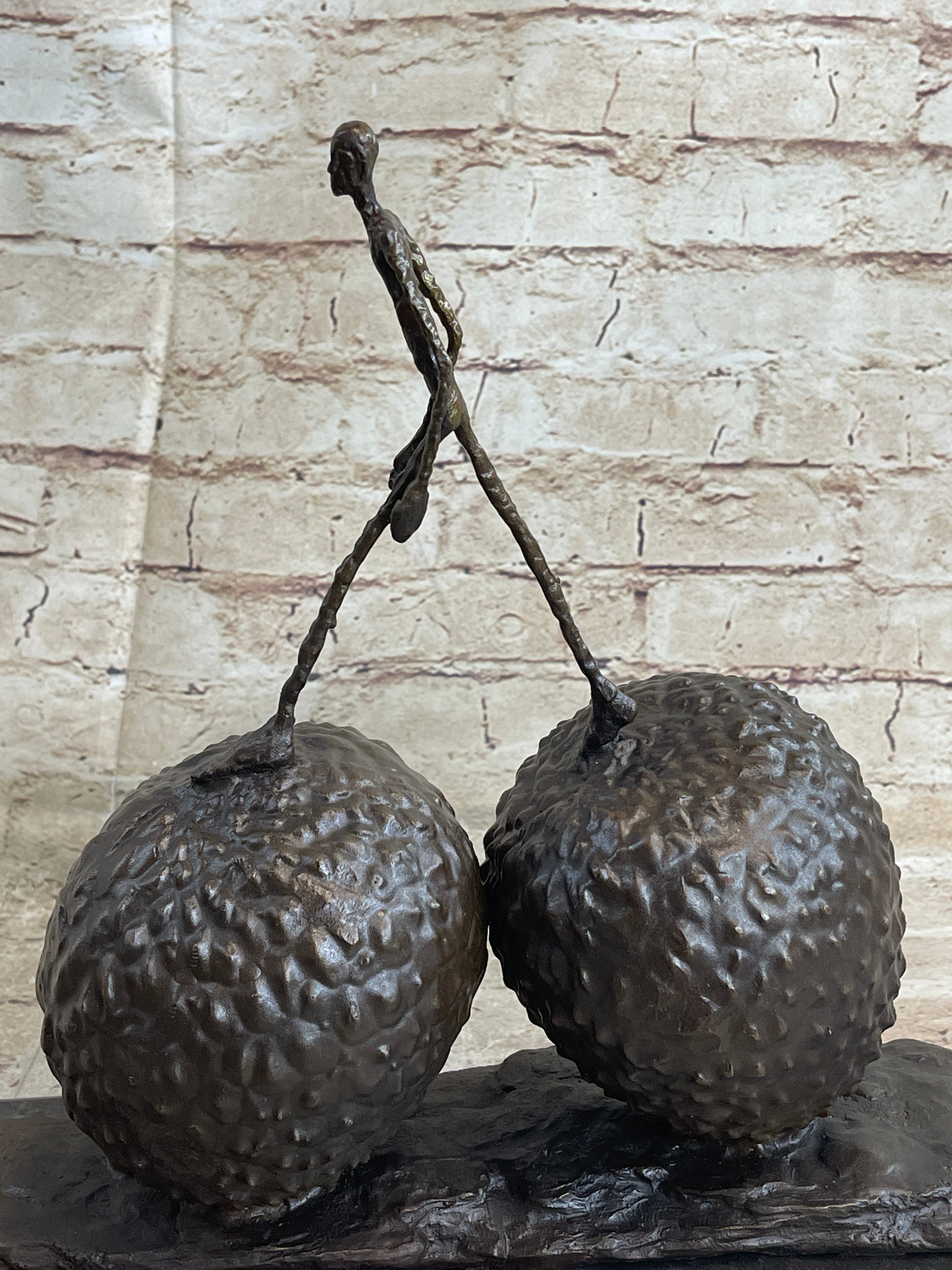 Walking Man Strawberry Alberto Giacometti Bronze 12" x 12"