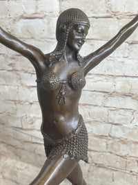 Signed Chiparus Charming Dancer Bronze Marble 24'' Sculpture