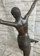 Signed Chiparus Charming Dancer Bronze Marble 24'' Sculpture
