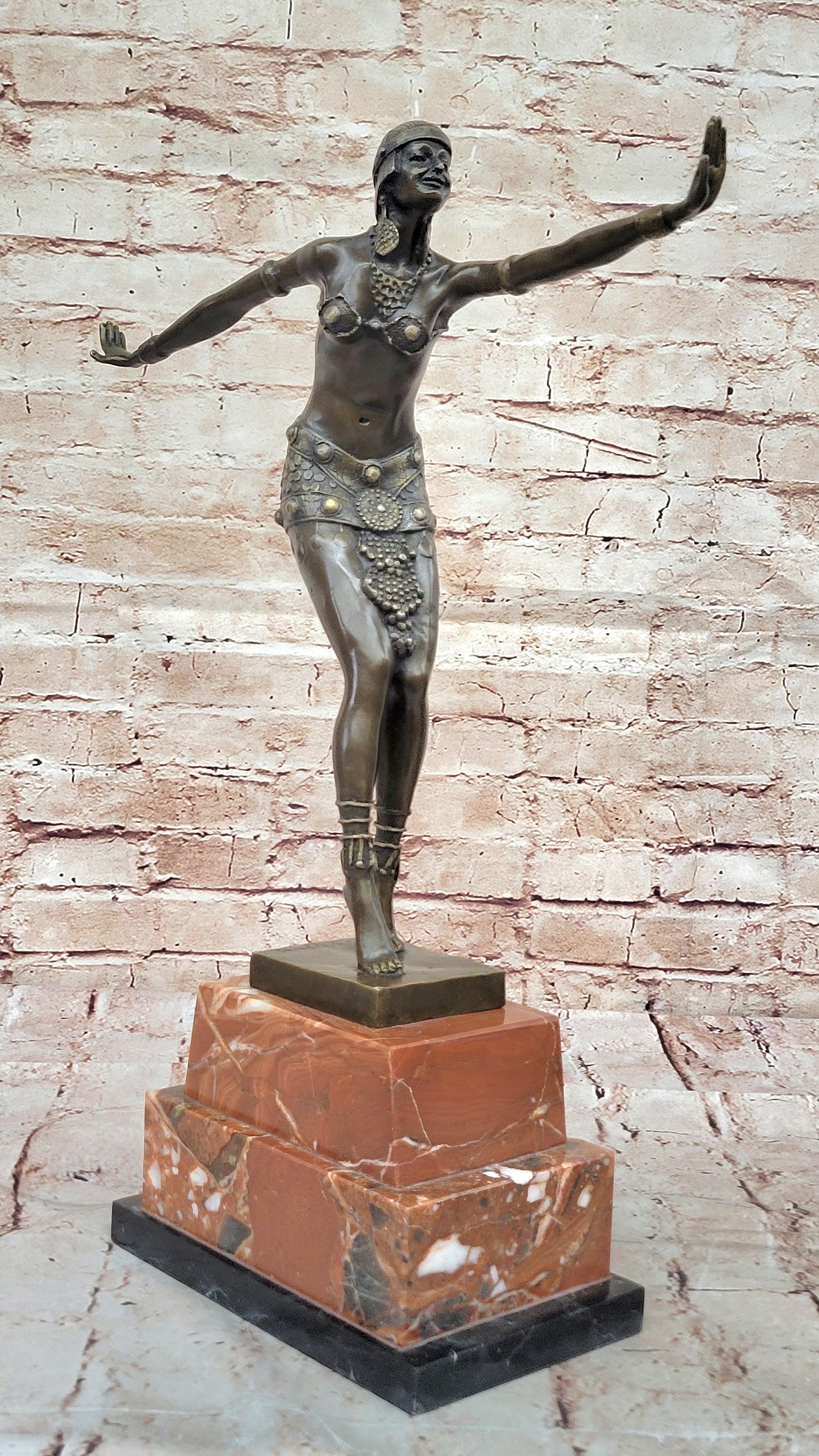 Chiparus Faetalliana Phoenician Dancer Bronze on Marble